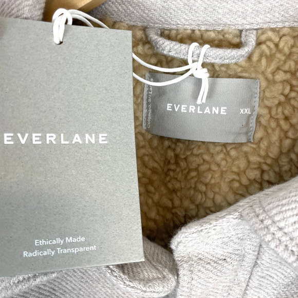 Everlane Men's The ReNew Fleece-Lined Heavyweight Overshirt Size XXL New - Picture 14 of 16